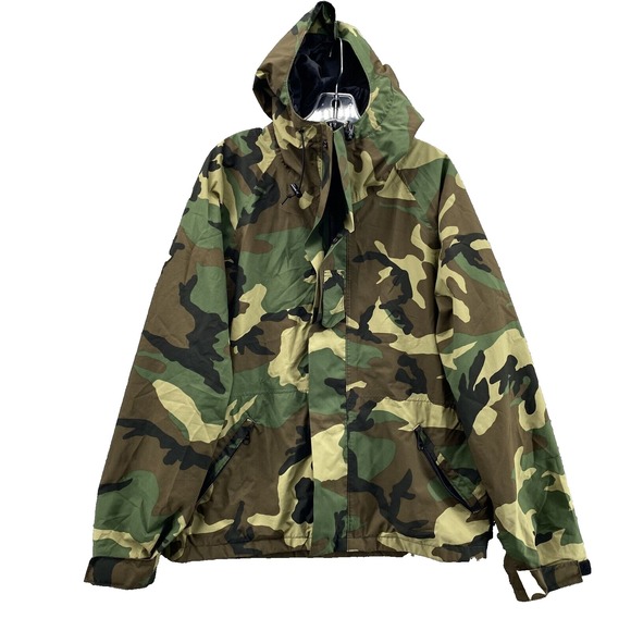 Military Air Force Jacket Mens Small Weather Field Camo Hunting Military Camping